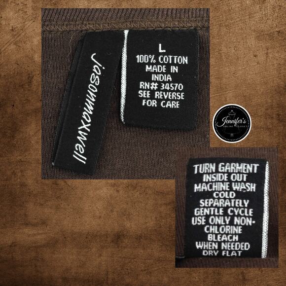 3/$25 Jason Maxwell Brown with Gold & Silver Studded Split Neck Sleeveless Top L - Picture 8 of 10